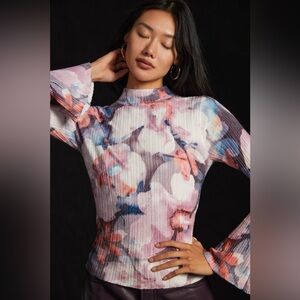 Anthropologie Pilcro Velvet Turtleneck Sweater